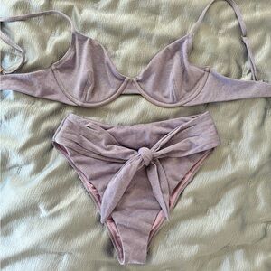 MONTCE two piece lilac sparkle bikini Size Medium